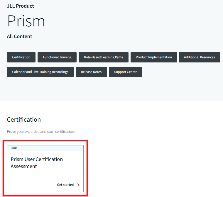 Prism Training University – Prism Support Center
